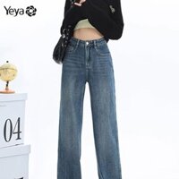 Quần Jeans Đen Giặt American High Street Bootcut Quần Slim Straight