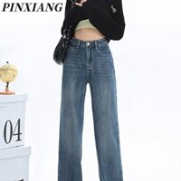 Quần Jeans Đen Giặt American High Street Bootcut Quần Slim Straight