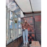 Quần Jeans Gập Gấu Hàn Quốc