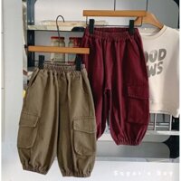 Quần jeans jogger 2 túi hộp nắp siêu cá tính dành cho bé trai