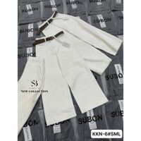 Quần Jeans Kaki Trắng Nấm Nữ Không Co Giãn Dài 90cm Trẻ Trung, Sang Chảnh (KKN)