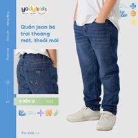 Quần jeans kid YODY cho bé Regular Smart đứng form dẽ hoạt động QJK7021