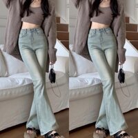 Quần jeans loe lưng cao ống dài hàng loại 1 chất co dãn đủ 3 màu