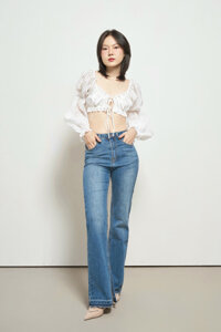 Quần jeans loe xẻ lai - Q0046