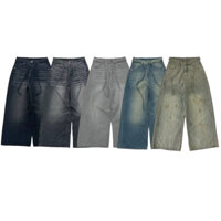 QUẦN JEANS LOOSE PLEAT - tổng hộp quần jeans ống rộng dây