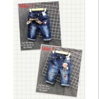 Quần jeans lửng bé gái co giãn thoải mái.