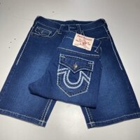 Quần jeans lững nam nắp túi chỉ nổi