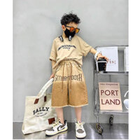 quần jeans lửng ống rộng Quảng châu phong cách cho bé trai bé gái từ 5-9 tuổi 3606