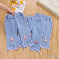 Quần Jeans Lửng Phong Cách Mùa Hè Thời Trang Cho Bé Gái