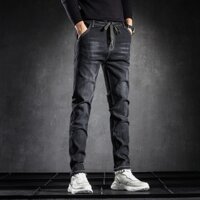 Quần Jeans Lưng Thun Cột Dây Thời Trang Mùa Thu Cho Nam Giới