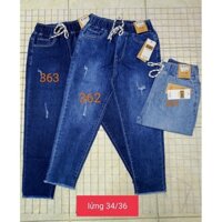 Quần jeans lưng thun