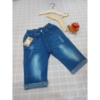 Quần jeans lửng xanh bé gái xước 189