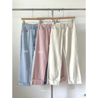 QUẦN JEANS MỀM GẬP GẤU8086 cici -Q508