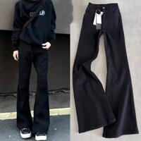 Quần jeans nam American Paris viền cong đen, mùa xuân hè, phiên bản hẹp retro Mỹ, quần nâng cao, dáng ôm - lala