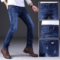 Quần Jeans Nam Chất Bò Cào Co Giãn Dáng Skinny Phong Cách Hàn Quốc