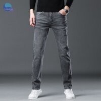 Quần Jeans Nam Dài Trơn Co Giãn Chất Bò Ống Côn LIQUITY 4 Màu Chuẩn Form