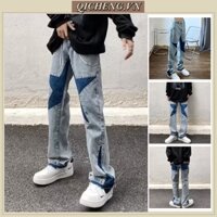 Quần Jeans Nam Nữ Dài quần jean ống suông Dáng Rộng quần baggy jean Phong Cách Hàn Quốc quần bò nam Thời Trang Retro Dành quần jean nữ