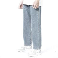 Quần jeans nam nữ unisex ống suông năng động