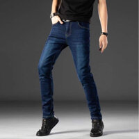Quần jeans nam ôm co giãn, Quần bò nam trơn 5 màu: xanh ngọc,xanh đen,đen,xám,xanh biển
