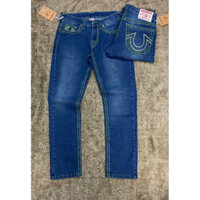 quần JEANS nam ông địa chỉ nổi túi thêu mới ba màu xanh đậm - trung - nhạt .