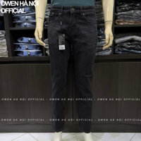 Quần jeans nam Owen màu đen xám regular fit chất co giãn QJR251240