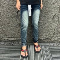 QUẦN JEANS NAM PƠ PỒ XANH ĐẬM TRƠN TĂNG LỤA CÓ BỐN CÚC