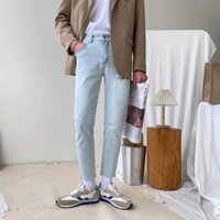 quần jeans nam skinny rách 1 bên giá ưu đãi