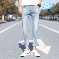 Quần Jeans Nam Xanh Bạc Skinny Ôm Body Chất Co Giãn SZone SQ605 - Xanh,31