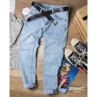 Quần jeans nam xanh bạc XT A522 rách gối '