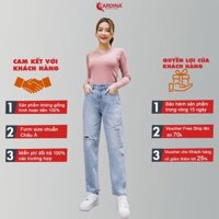 Quần Jeans Nữ 𝐂𝐀𝐑𝐃𝐈𝐍𝐀 Cao Cấp Dáng Baggy Cài Khuy Có Khóa Kéo Dễ Mix Đồ 2QF13