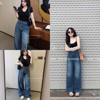 Quần jeans nữ dáng dài lưng cao