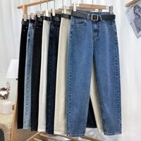 Quần jeans nữ dáng rộng, eo cao, thời trang nữ 2020, phong cách BF đa năng, quần harem, quần cà rốt cho mùa thu