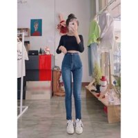Quần jeans nữ lưng cao