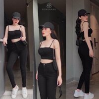 Quần jeans nữ lưng cao,quần kaki nữ lưng cao bigsize