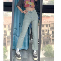 Quần Jeans Nữ Ống Đứng, Quần Bò Nữ Ống Đứng Chất Liệu Co Giãn 2023 KT47