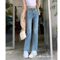 Quần Jeans Nữ Ống Đứng , Quần Bò Nữ Ống Đứng Phù Hợp Đi Học Đi Làm Đ04