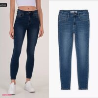 QUẦN JEANS NỮ ỐNG ÔM SKINNY XANH 1050 LƯNG CAO DÀI CO GIÃN