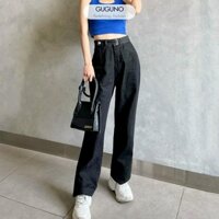 Quần jeans nữ ống rộng GUGUNO (quần jeans nữ, quần jean nữ, quần rin nữ, quần bò nữ)