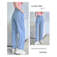 Quần jeans nữ ống rộng GUGUNO (quần jeans nữ, quần jean nữ, quần rin nữ, quần bò nữ)