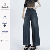 Quần Jeans Nữ Ống Rộng, Quần Bò Nữ Ống Suông Form Lửng Mẫu Siêu Hot KT13