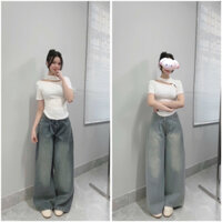 QUẦN JEANS NỮ ỐNG RỘNG THÙNG THÌNH ( ống rộng 33cm )