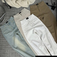 Quần Jeans Nữ Ông Suông Màu Nhạt May Túi Kiểu Mã41