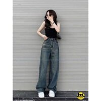 Quần jeans nữ ống suông rách túi siêu hot #56