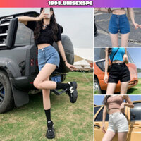 Quần jeans nữ, quần short jeans ngắn basic màu xanh đủ size S M L SKUQ-18ADN 1998s.unisexspe