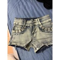 Quần jeans nữ siêu ngắn phong cách Mỹ, mới thời trang, eo thấp ôm sát, dáng ôm, mùa xuân hè, ống rộng, rách, quần hot F0QP