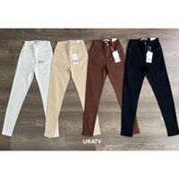 Quần jeans nữ skinny lưng cao 5 màu dài 93cm URATV