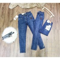 Quần Jeans Nữ Skinny Túi Ngang Thêu Trang Trí [ Ảnh Thật ]