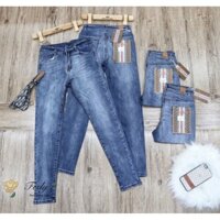 Quần Jeans Nữ Skinny Xanh Trơn Cao Lưng ( Ảnh Thật)