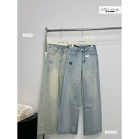 Quần Jeans nữ suông chất siêu mềm Full đá Celine xịn hàng QCCC