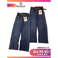 Quần jeans nữ suông ống đứng